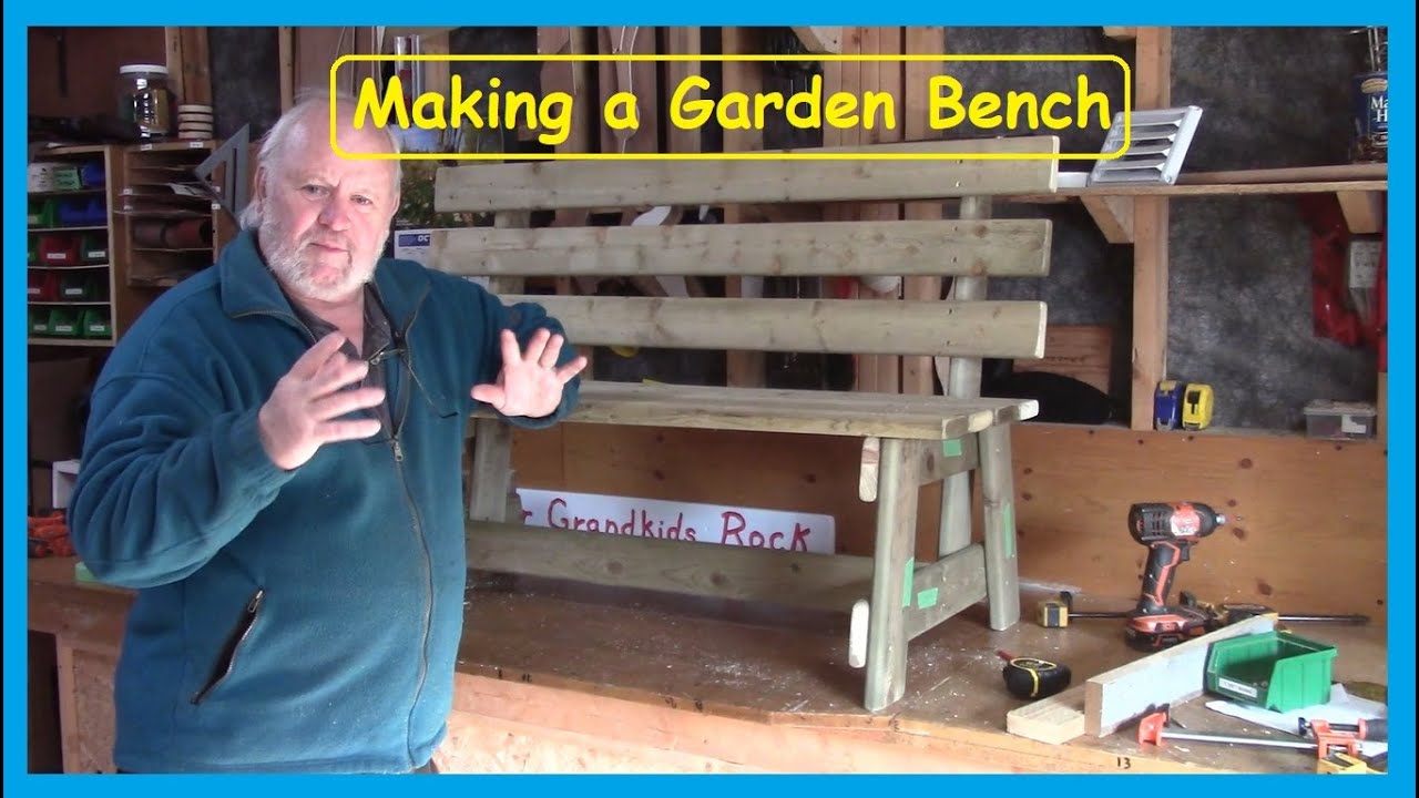 Making a garden Bench - YouTube