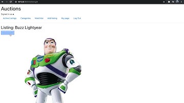 CS50w - Project 2 : Commerce - Demonstration