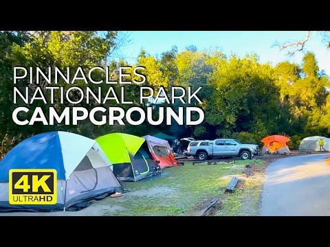 2022 Pinnacles National Park Campground Drive Through 4K 60FPS HDR all Loops with Map Notes