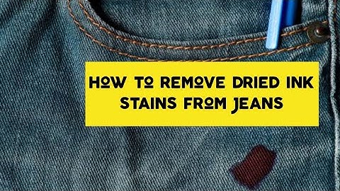 Cómo quitar manchas de tinta seca de los jeans | Quitar manchas de tinta viejas de los jeans