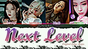 How would Seulgi SinB Jennie Ryujin sing Next Level - Aespa Lyrics Color Coded Rom