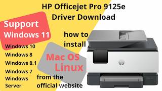 HP Officejet Pro 9125e Driver Download and Setup Windows 11 Windows 10, Mac 15, Mac 26