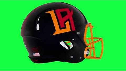 Los Angeles Wildcats Green Screen Helmet Loop Chroma Animation