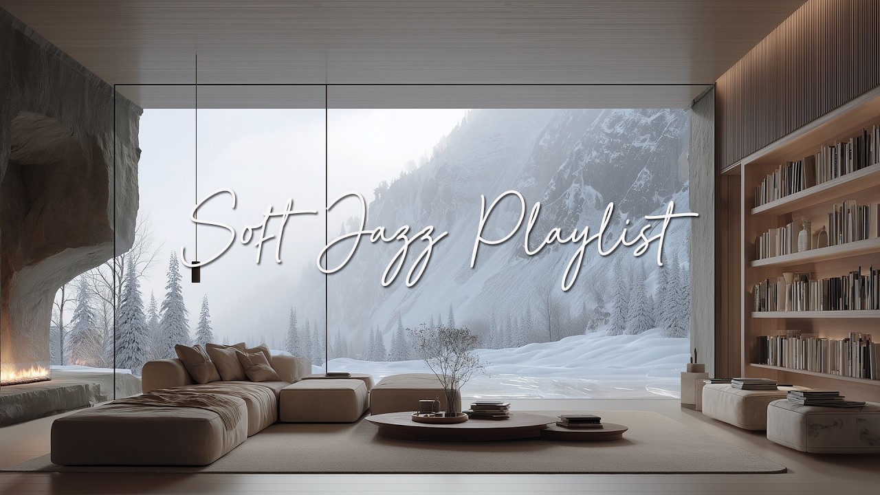 Soft Jazz Playlist ❄️ Cozy Winter Mountain View | Warm Fireside Jazz for Deep Focus & Relaxation