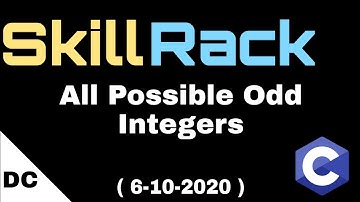 skillrack daily challenge | all possible odd integers | 6-10-2020