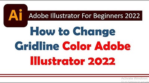 How to Change Grid Line Color in Illustrator #Short