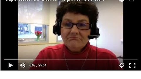 Supervision Certificate Programs- Overview