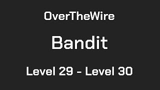 OverTheWire Bandit Level 29 - Level 30