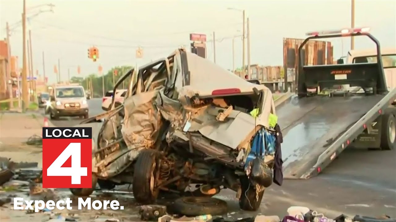 Detroit police chase connected with homicide case ends in violent crash ...