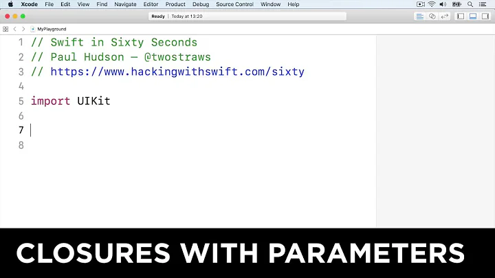 Using closures as parameters when they accept parameters – Swift in Sixty Seconds