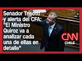 Senador Trisotti y alerta del CFA: "El Ministro Quiroz va a analizar cada una de ellas en detalle"