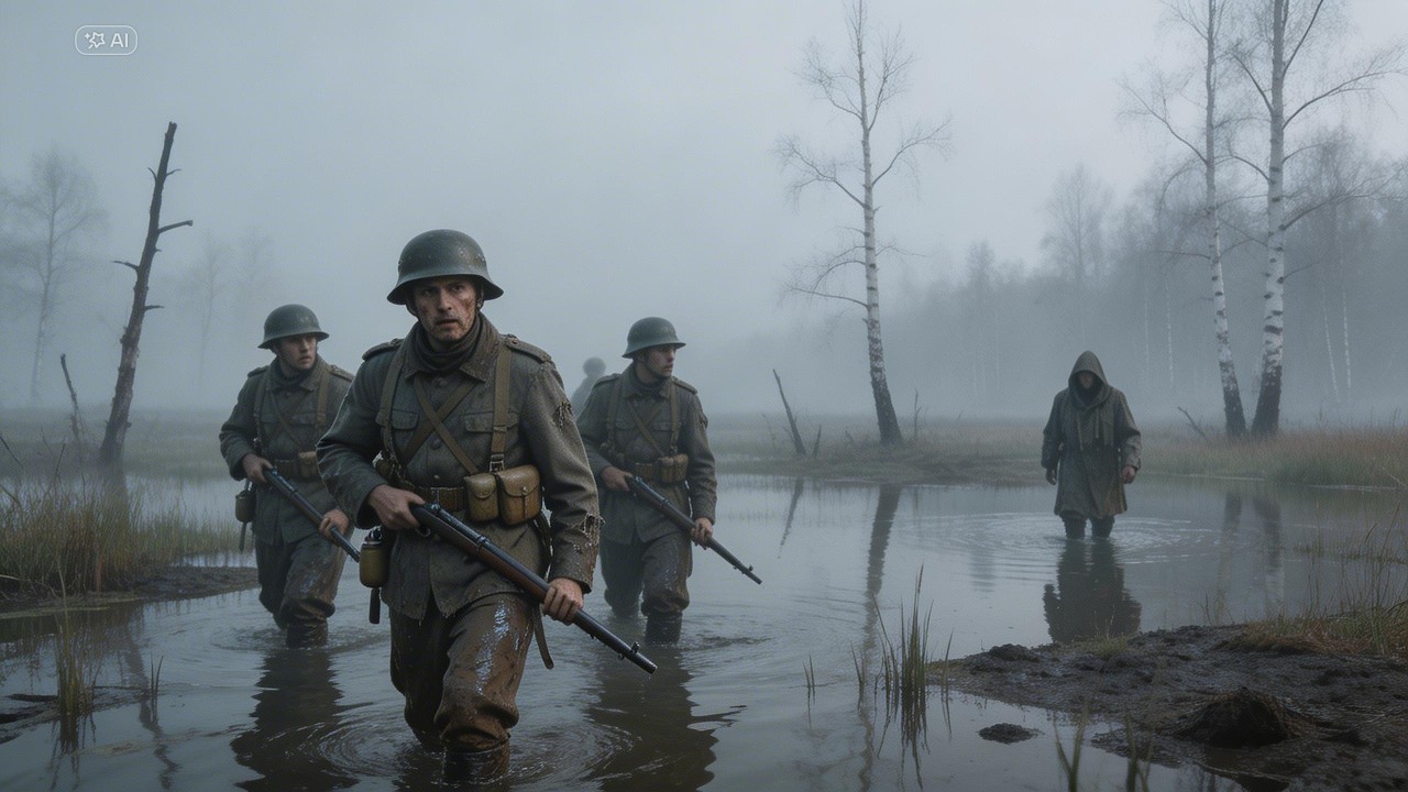 РАЗВЕДКА ПОШЛА через болото — не зная, кто их ведёт