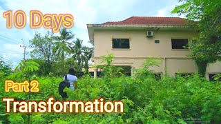 Day 10: Hard Work to Transform the Jungle-Lost Villa – Revealing a Home Hidden for Years