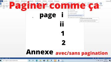 Comment faire la pagination d'un mémoire ?