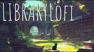 The Cat wandering through a collapsed library  calm Nature LoFi beats to relax/study to