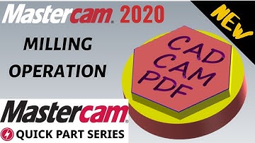 Milling Operations   #2 Mastercam 2019 Tutorial Free Learning Full Video Latest version