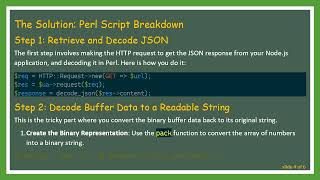 How to Convert a JSON Buffer to a String in Perl