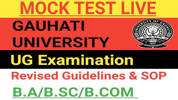 Gauhati University UG Examination Revised Guidelines For OTBE, B.a, B.sc and B.com 5th Sem Mock Test