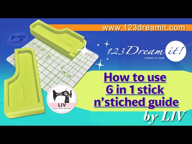 6 in 1 Stick 'n Stitch Sewing Guide - ST-A22 - Candasew - Brother Machines