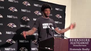 Baltimore Ravens' Lamar Jackson discusses emotions, cleats after win over Seahawks