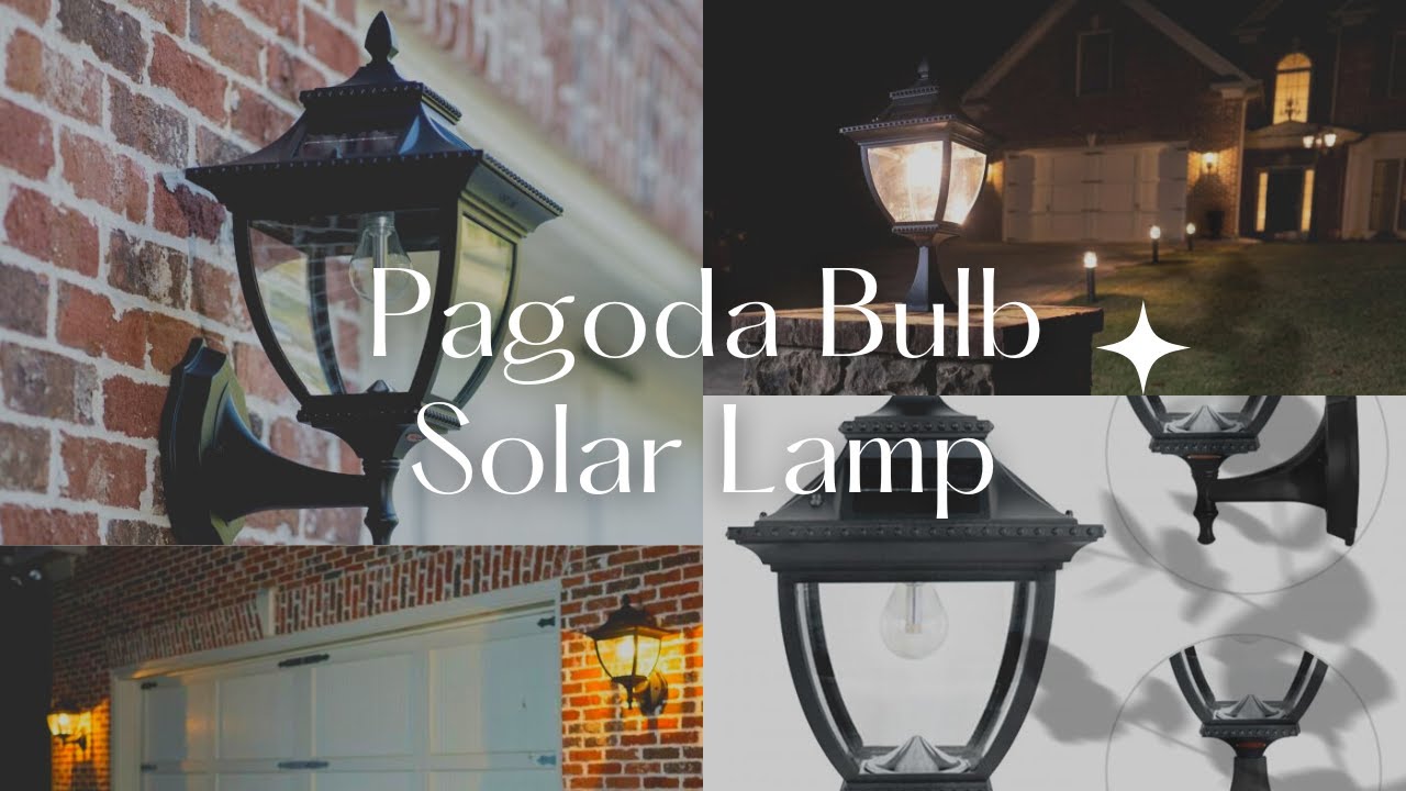 Gama Sonic Pagoda Bulb Solar Lamp Pier Mount YouTube