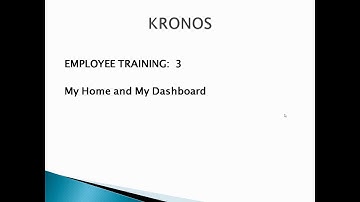 Kronos 3 - My Home, My Dashboard