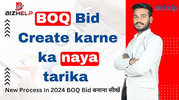Boq bid creation new update  | BOQ Bid बनाना सीखें  |  how to create boq bid in gem | #Boq #BoqBid