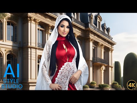 4k AI Art Lookbook Video ｜ AI Girl ｜ Arab Couture Chronicles in France Chateau