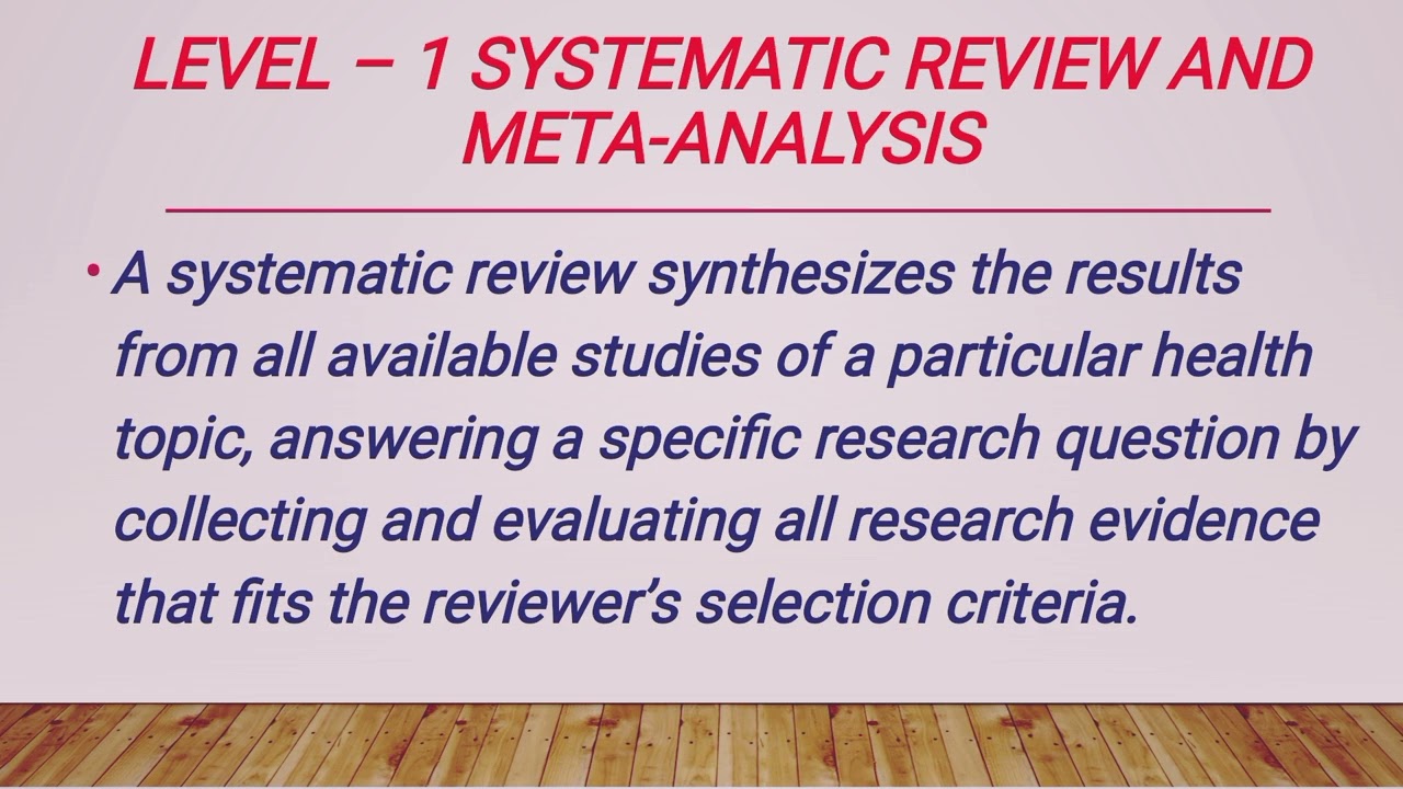 level and grades of evidence