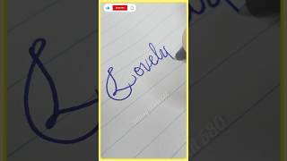 Lovely in Stylish English Handwriting 💕 Aesthetic “Lovely” Handwriting Tutorial ❤️#viral