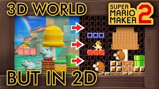 Super Mario Maker 2 - This Level Uses 3D World Mechanics In 2D Style