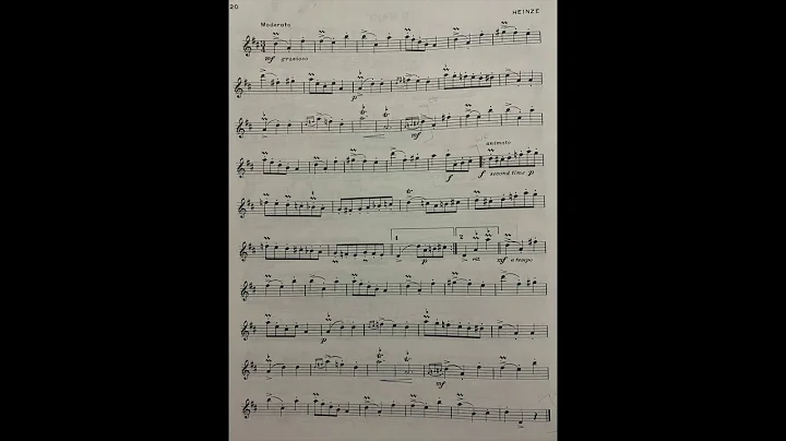 Selected Studies for Saxophone - Page 20. Moderato (Heinze)