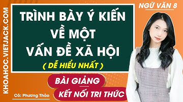 Trình bày ý kiến về một vấn đề xã hội - Ngữ văn lớp 8 | Kết nối tri thức (DỄ HIỂU NHẤT)