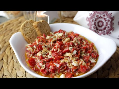 Video: Ensalada De Pimiento Rojo, Guisantes Y Arroz