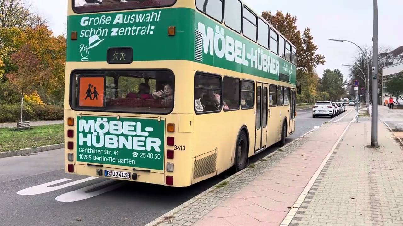 MAN D2566UH Engine Start and Takeoff — BVG Berlin MAN SD200 SD85 