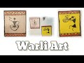 Easy warli art on cardboard  diy  dauds art