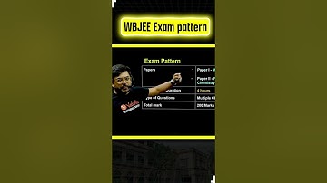 WBJEE Exam Pattern in 1 min✅✅#wbjee #wbjee2024 #wbjeetips #wbjeepreparation #wbjeeexam #pattern