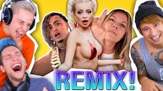 Katja K. feat Rezo 😅  Youtuber REMIXEN mit Rewi und Julien Bam