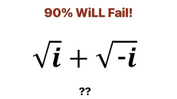 A Wonderful Math Problem.  Square root i + Square root -i =?
