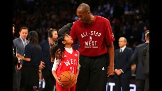 Kobe Bryant Teaches His Daughter While Watching Hawks vs Nets!