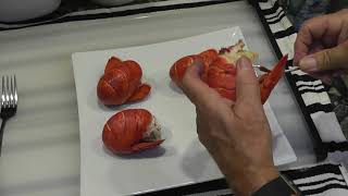 Remove lobster tail meat intact in 2 seconds with a fork