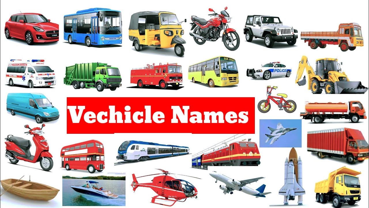 Vechicles Simple Vechicles Names for kids in English @learnatoz7052 #learnatoz # ...