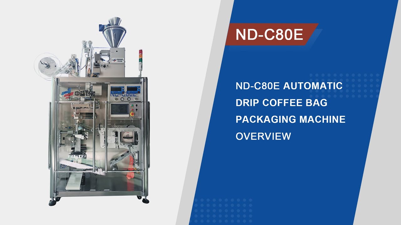 NEWIDEAPACK ND-C80E Automatic Drip Coffee Bag Packaging Machine - YouTube