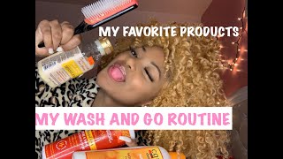 MY WASH AND GO ROUTINE FT. MY FAVORITE PRODUCTS (STEP BY STEP)