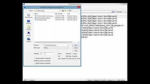 Merging trace files in Wireshark