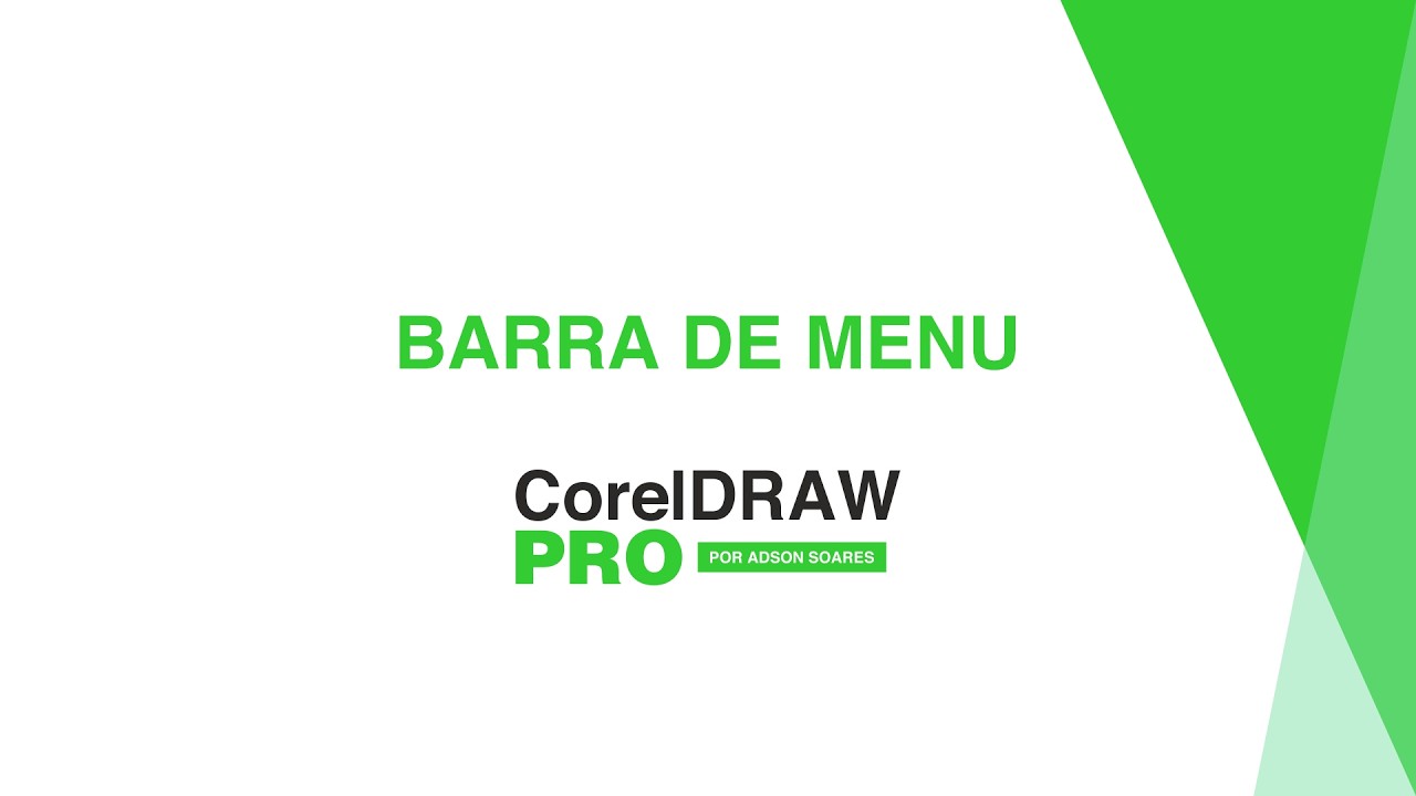Curso de CorelDraw 2026 #Aula 03 - Barra de menu