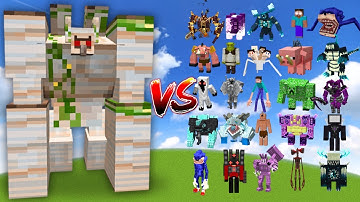 ALPHA MUTANT IRON GOLEM vs All Minecraft Bosses - Minecraft Mob Battle