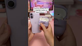Unboxing AirPods Pro 3 & making it match my iPad & iPhone 💜