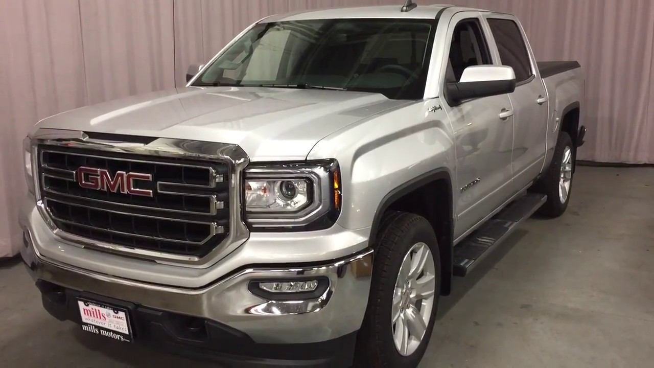 2018 GMC Sierra 1500 SLE Crew Cab Heated Seats Spray On Liner Silver Oshawa ON Stock #180221 - YouTube