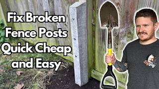 How to Fix a Broken Fence Post Quickly and Easily by The DIY Guy 573,060 views 3 months ago 10 minutes, 45 seconds